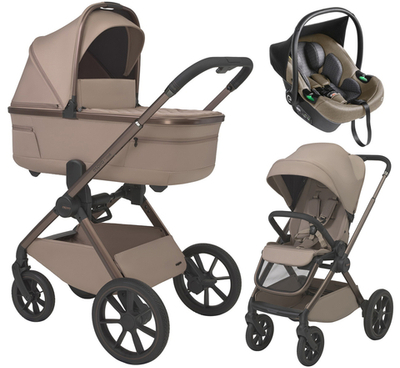 Детская коляска 3 в 1 Espiro Clodi и автокресло Pi Beige 09 stylish beige