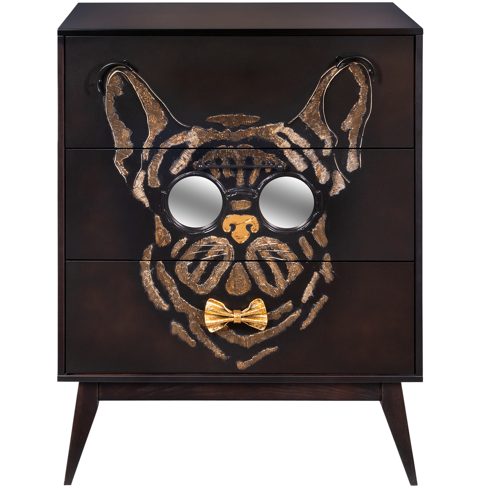 Комод Собака Фрэнки с 3 ящиками Каштан