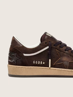 Men's Ball Star in brown suede with brown leather star