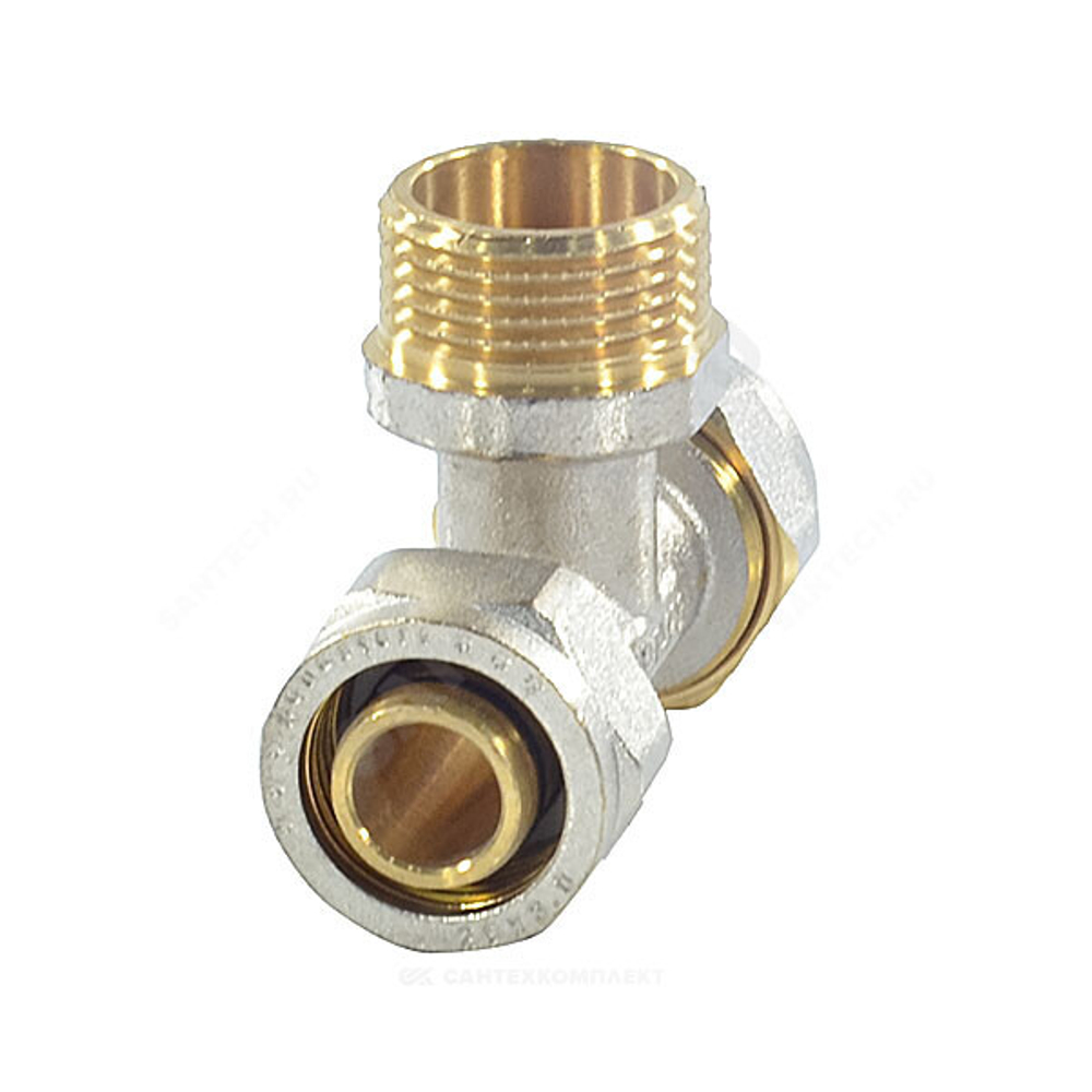 Тройник МП латунь никель обжим Дн 16х1/2"х16 НР ГОСТ 32415-2013 7014 Aquasfera 7014-01