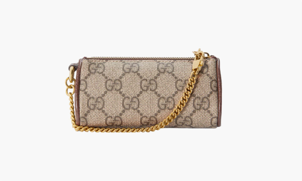 Сумка Gucci Double G Coin Purse Strawberry Wallet "Beige/Ebony"