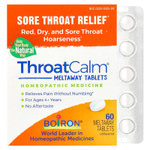 Boiron, ThroatCalm, средство от боли в горле, для детей от 3 лет, без ароматизаторов, 60 таблеток Meltaway