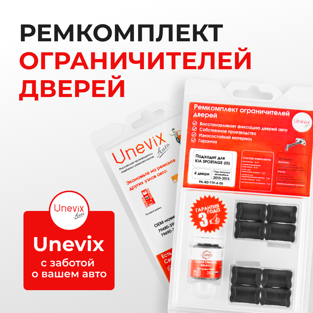 Ремкомплект ограничителей дверей KIA SPORTAGE (III) SLZ10, SLZ14 (Задние двери, тип 19) 2010-2015