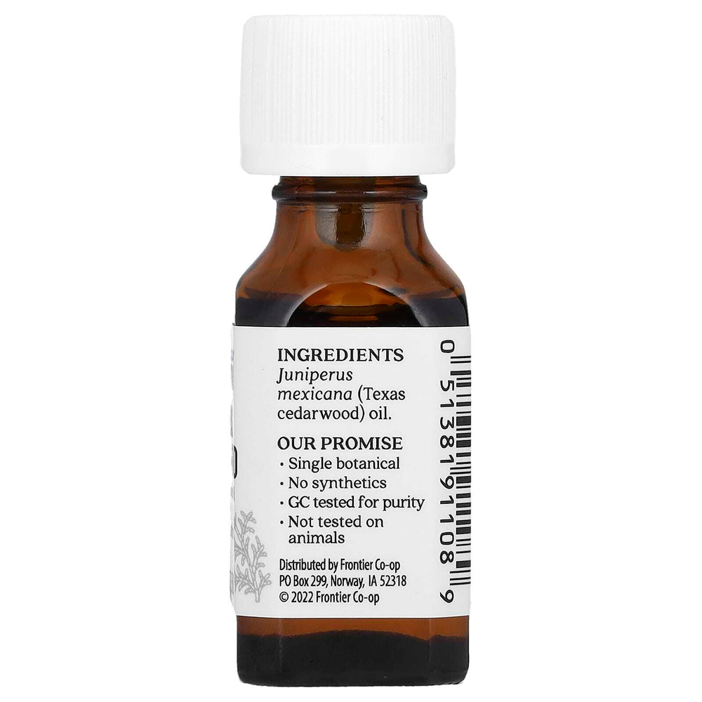 Aura Cacia, чистое эфирное масло, кедровое (можжевельник мексиканский), 15 мл (0,5 жидк. унции)