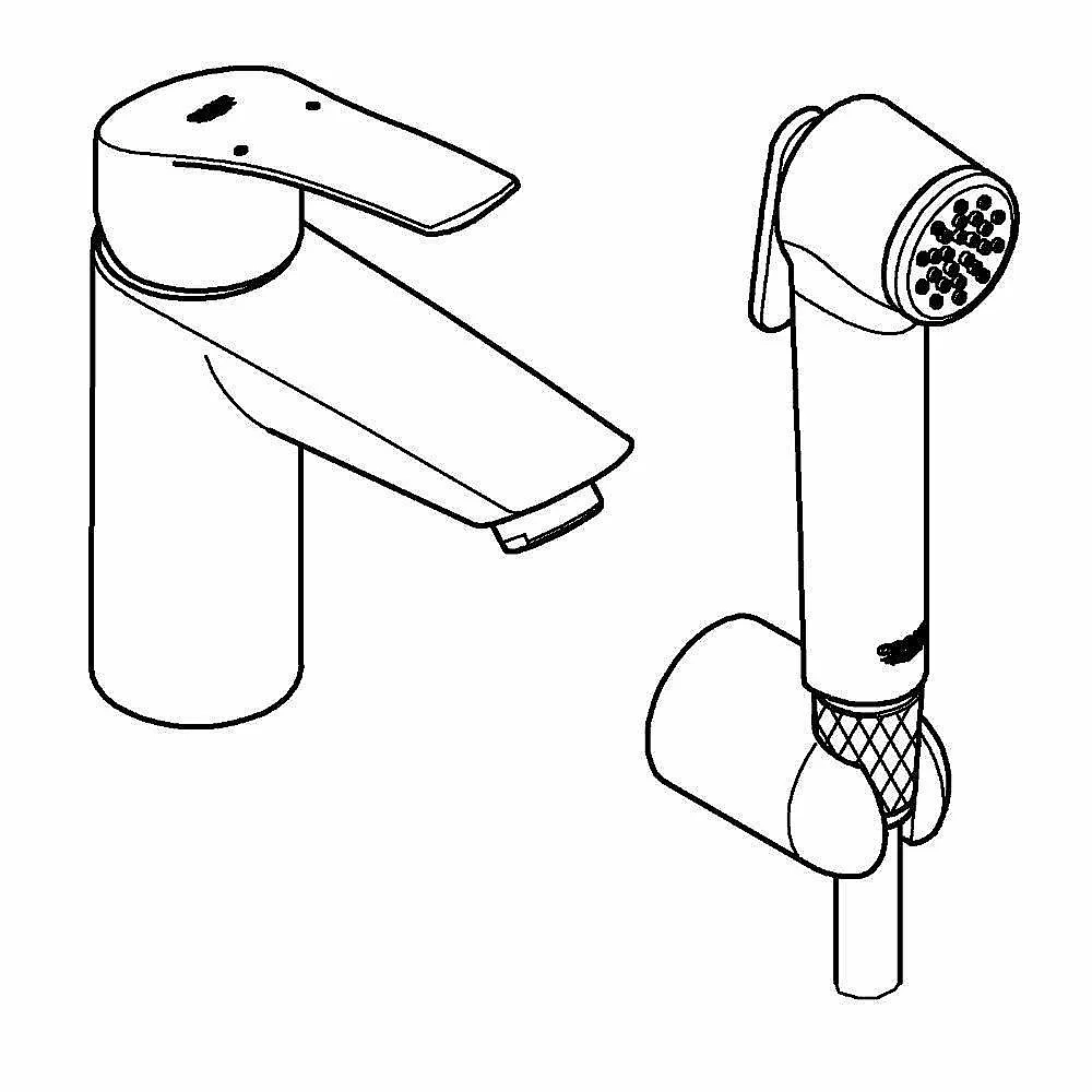 Смеситель для раковины Grohe Eurosmart 23124003 хром