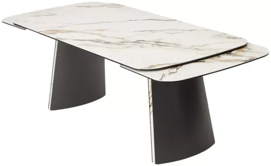 Стол VALDEMAR 180 KL-188 итальянская керамика, стекло/ каркас темно-серый/Kl-188