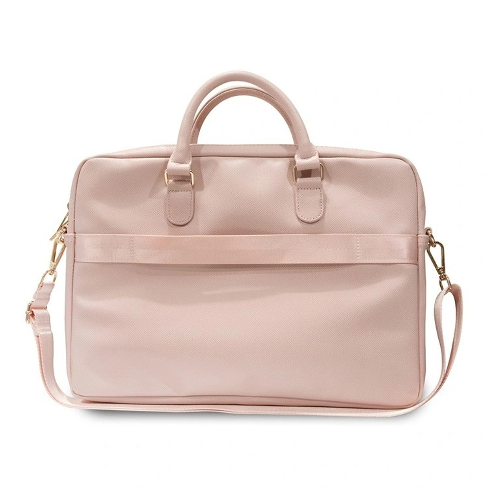 Сумка Guess 15"/16" PU Grained leather Bag 4G metal logo with Zipper, Pink (GUCB15ZPGSTEGP)