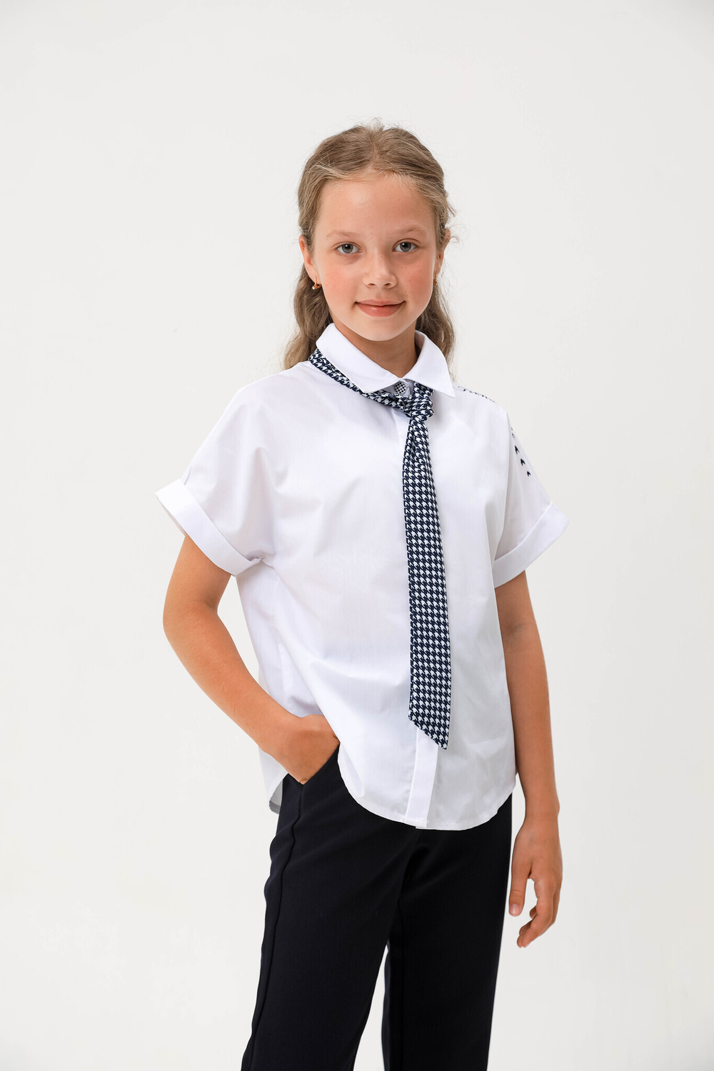 Блуза короткий рукав для девочки DELORAS C63249S