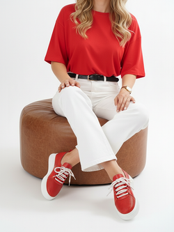 Кеды женские летние натуральная кожа