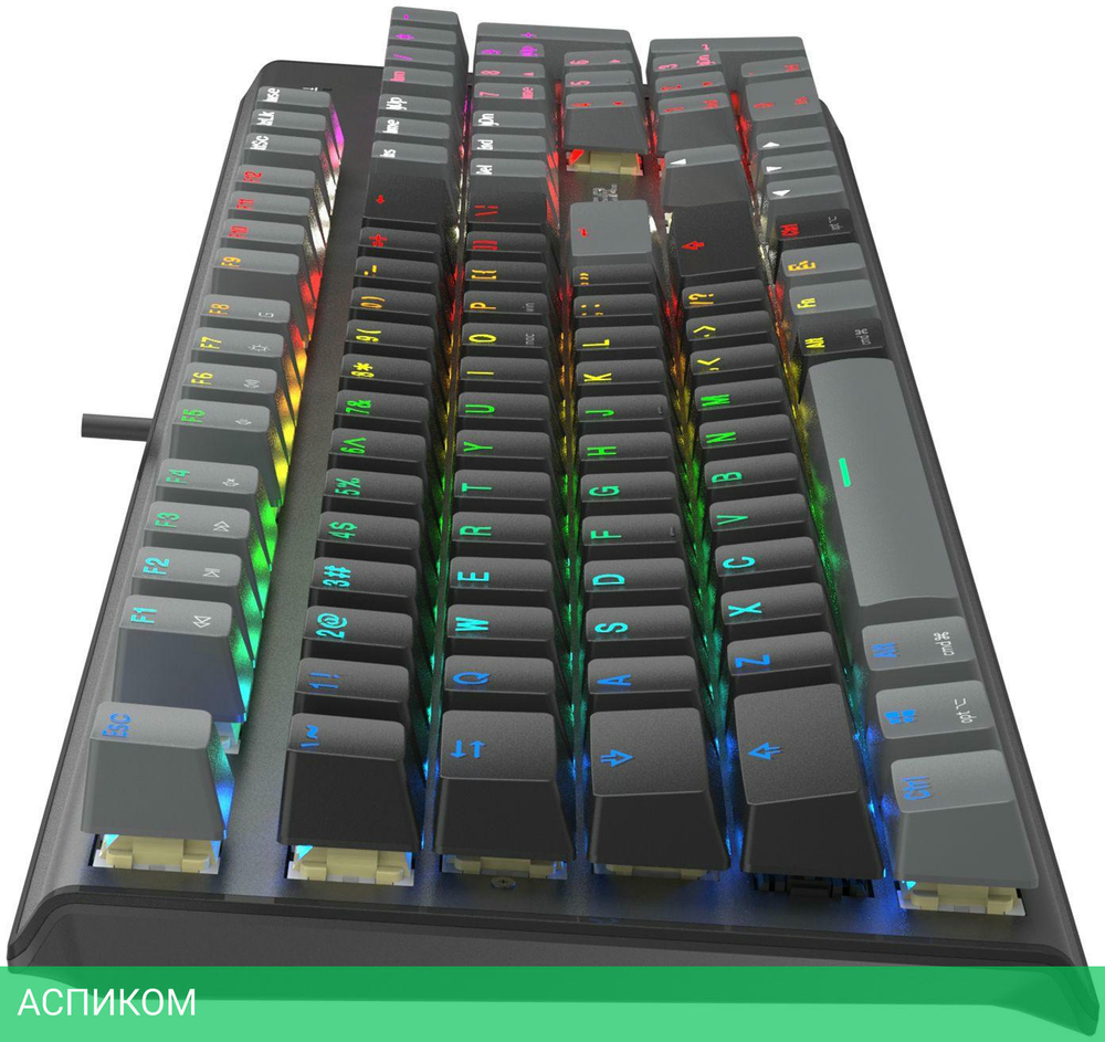 Клавиатура A4Tech Fstyler Neon черный (FS100)