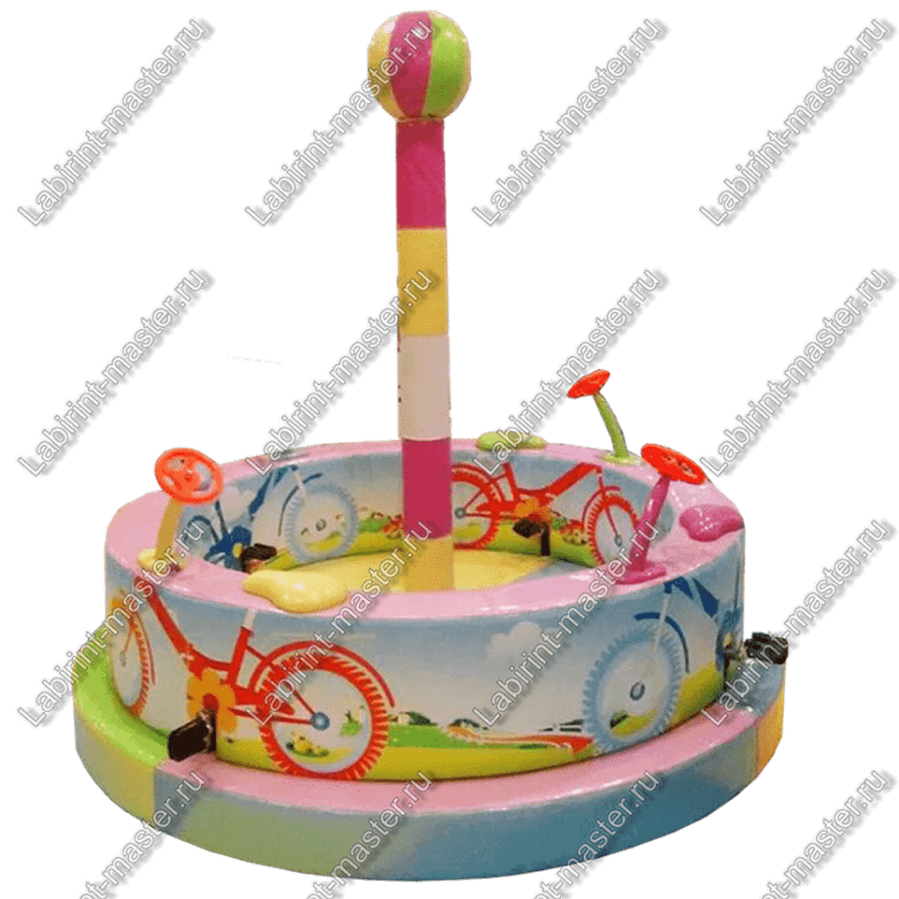 Электрическая карусель детская 4KIDS «Экстремальный велотрек»