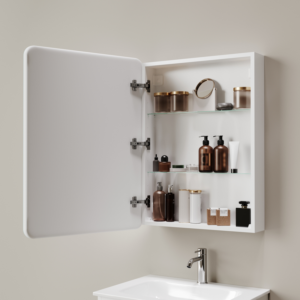 Зеркальный шкаф для ванной комнаты SANCOS Diva 600х149х800, с подсветкой, арт.DIV600