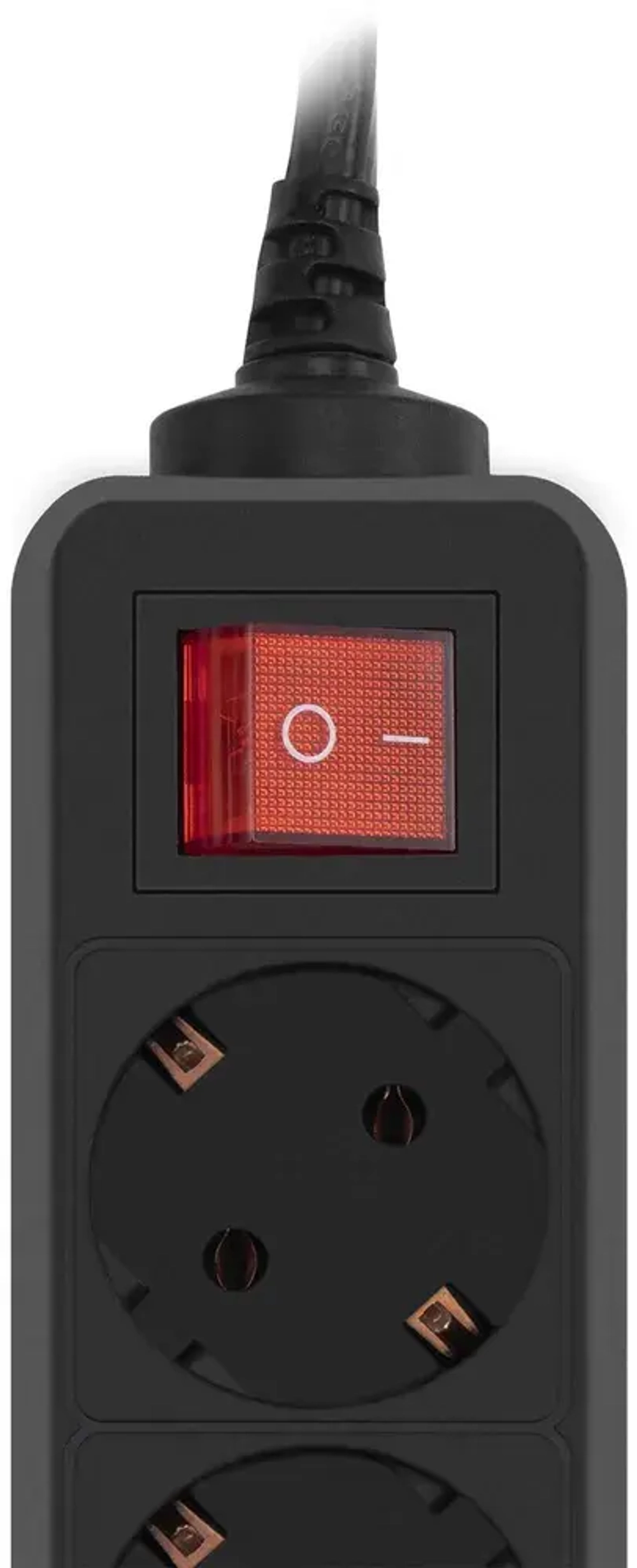 Сетевой фильтр для ИБП PC Pet AP01006-E-B 1.8м, 5 розеток, с выключателем, черный