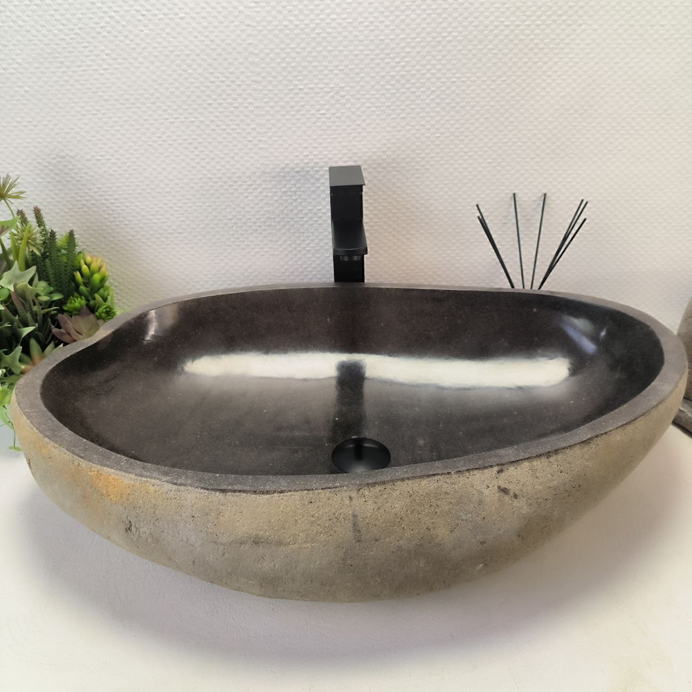 Раковина из речного камня RS-63501 (70*46*16) 0124