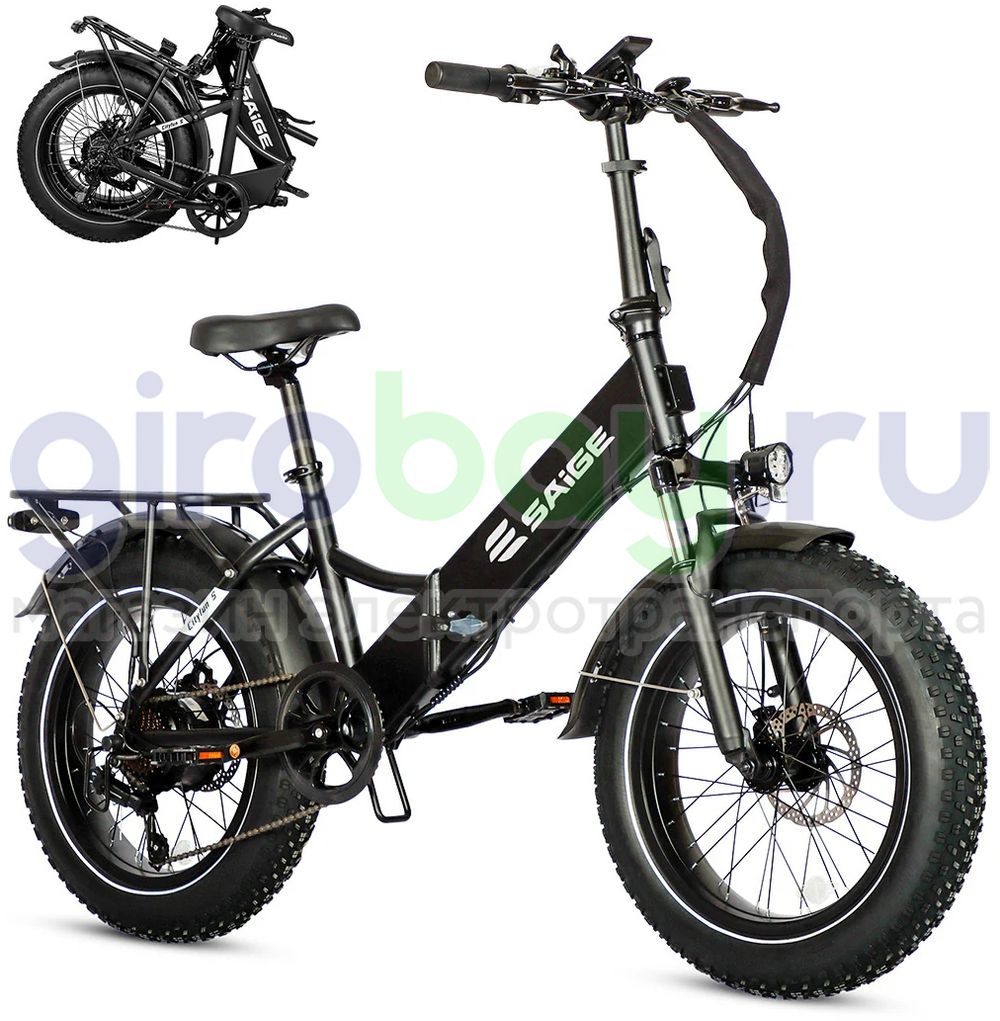 Электровелосипед Saige Cityfun S (48V/10.4Ah) - Чёрный фото №1