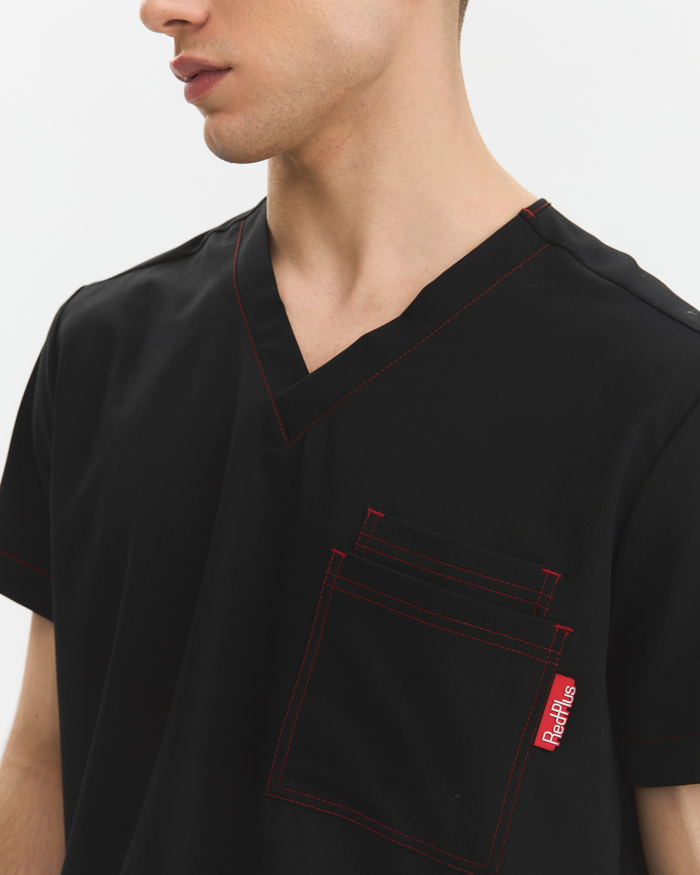 Топ медицинский мужской Гекай, черный