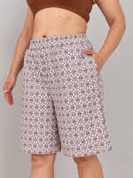 Шорты Н-147/бежевый-орнаментджинс