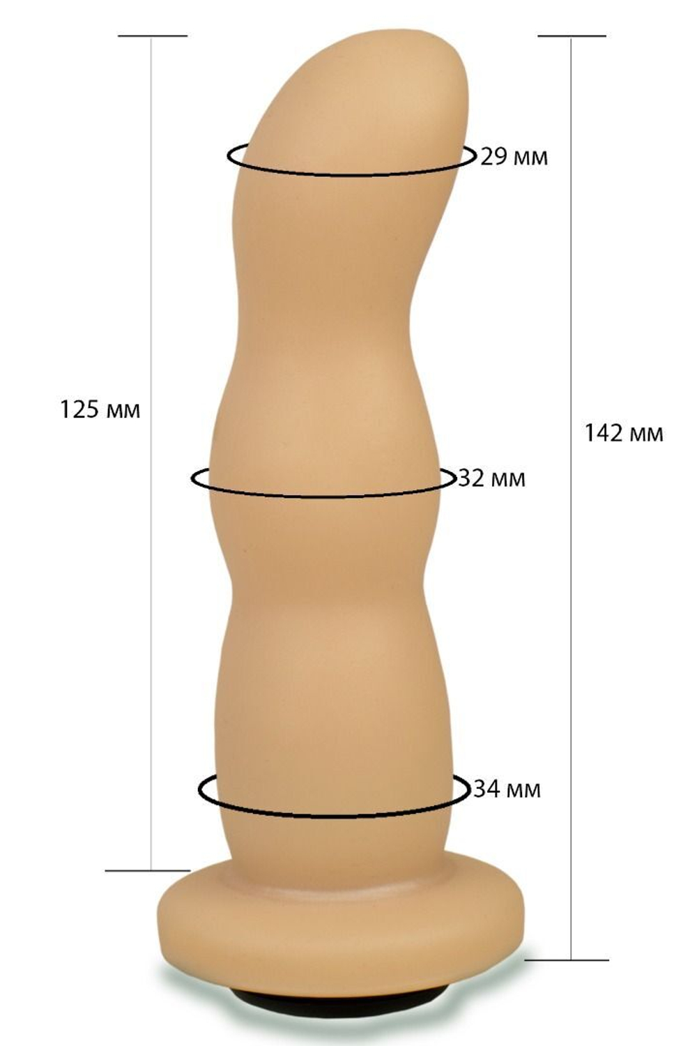 Телесная рельефная насадка Harness - 14,2 см.