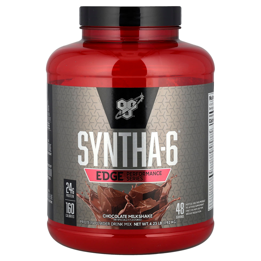 BSN, Syntha-6® Edge, протеиновая смесь для приготовления напитка, со вкусом шоколадного коктейля, 1,92 кг (4,23 фунта)