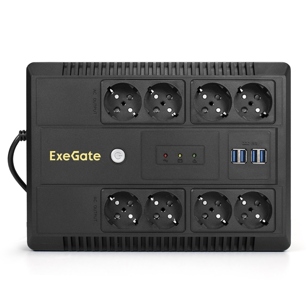 Источник бесперебойного питания  Exegate NEO NNB-1000.LED.AVR.8SH.CH