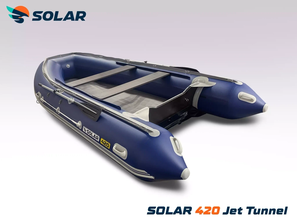 Лодка надувная моторная solar-420 jet tunnel