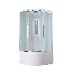 Душевая кабина AvaCan (АваКан) EM5011LEDnew с высоким поддоном, с ГМ, с электрикой и LED освещением, 110х110х220