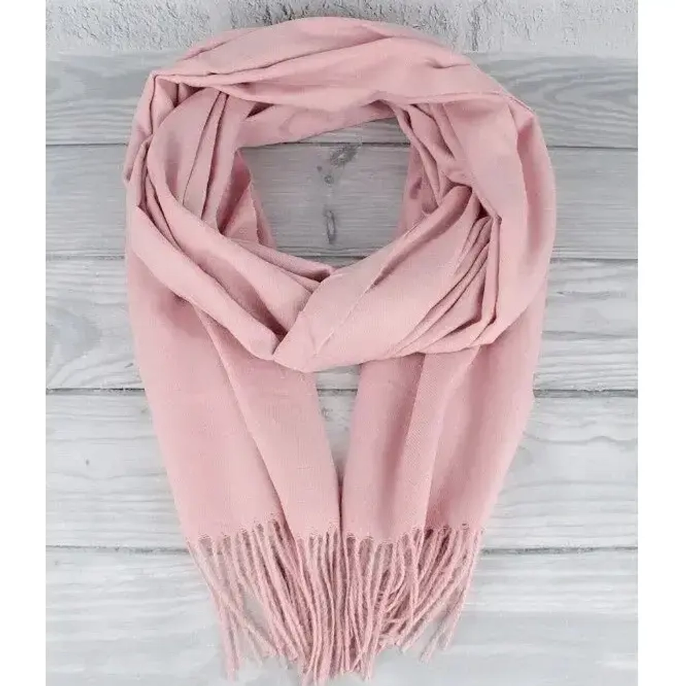 Палантин - шарф «ZIMA», однотонный, цвет пудровый, 180*70см (200гр)