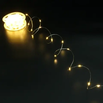 Гирлянда для дома НИТЬ «Роса» 100 м 1000 ламп LED, 8 реж,IP-20, Теплый белый