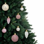 Шары новогодние ёлочные "Champagne" 55 предметов, кремовое серебро/золото, ЗОЛОТАЯ СКАЗКА, 591719