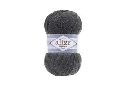ALIZE "LANAGOLD 800", 49% шерсть, 51% акрил, 100 гр, 800 м, 182 средне-серый меланж