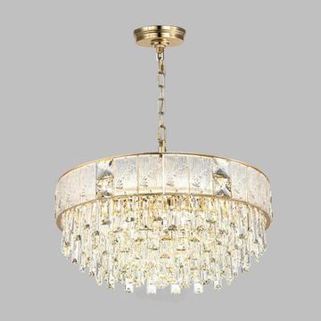 5070/12 HALL (В 2-Х КОРОБКАХ) ODL24 619 золото/прозрачный/матовый/металл/хрусталь/стекло Люстра E14 12*40W FIESTA