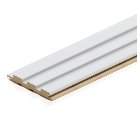 Панель стеновая реечная МДФ Beats Белый, 2700*119*16