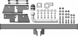 Фаркоп для Changan CS85 2021- (оцинк. крюк) арт.MOTODOR.97205-A