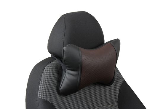Автомобильная подушка "Косточка" под шею из экокожи