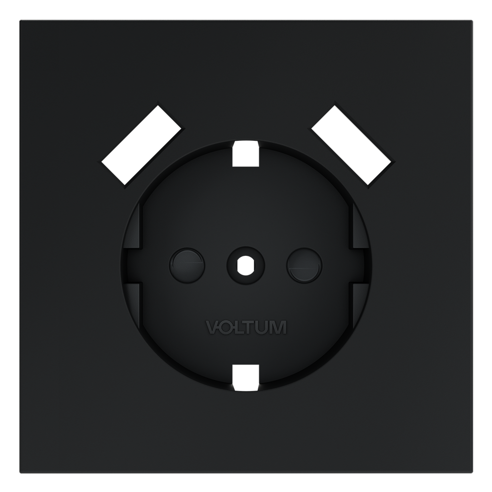 Накладка для розетки с заземлением и защитными шторками, с USB A+A, S70 (графит)