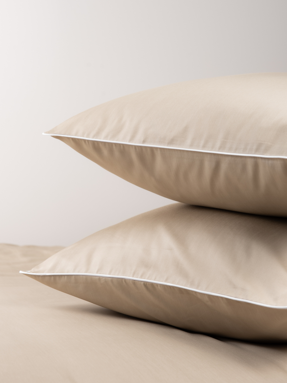 MOON Комплект постельного белья, сатин темно-бежевый