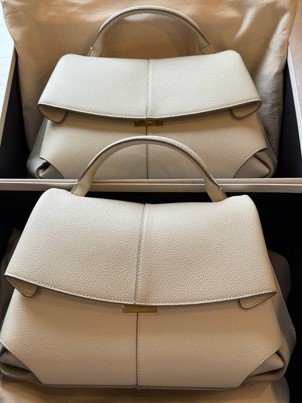 POLENE СУМКА MOKKI, ЦВЕТ МЕЛА