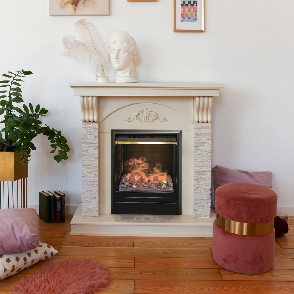 Каминокомплект Real Flame Corfino WT с очагом 3D Olympic