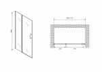 Душевая дверь Abber Sonnenstrand 110 AG04110BS профиль Черный стекло прозрачное