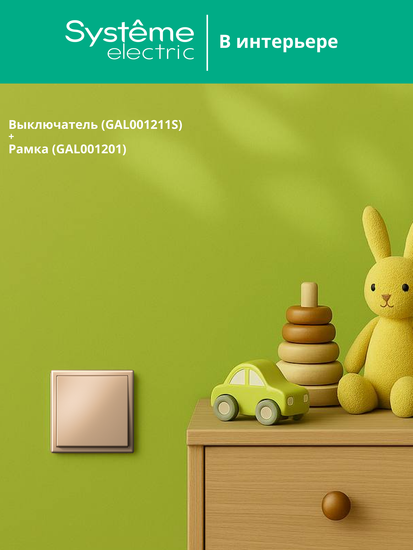 Выключатель 1-кл. ArtGallery 10AX быстрозажим. клем. механизм песочн. SE GAL001211S