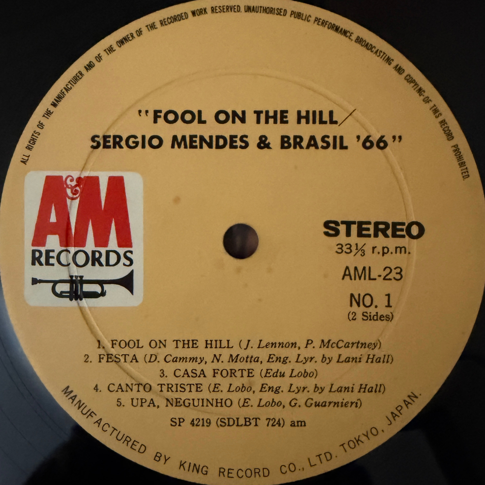 Виниловая пластинка Sérgio Mendes & Brasil '66 – Fool On The Hill LP