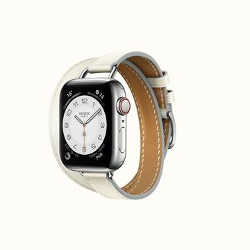 Apple Watch Hermès - 41mm White Leather Attelage Double Tour Silver