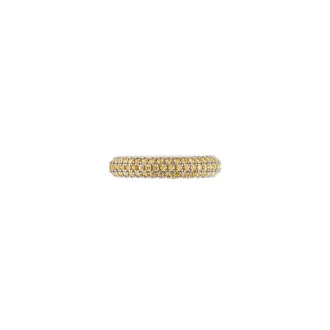 Pave Donut Ring - Yellow