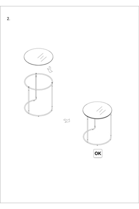 Столик журнальный (набор 2шт) d48x56/66x37x45,5см Garda Decor