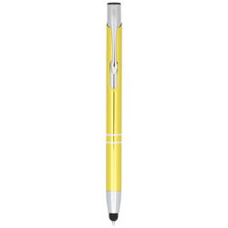 Шариковая кнопочная ручка-стилус Moneta из анодированного алюминия