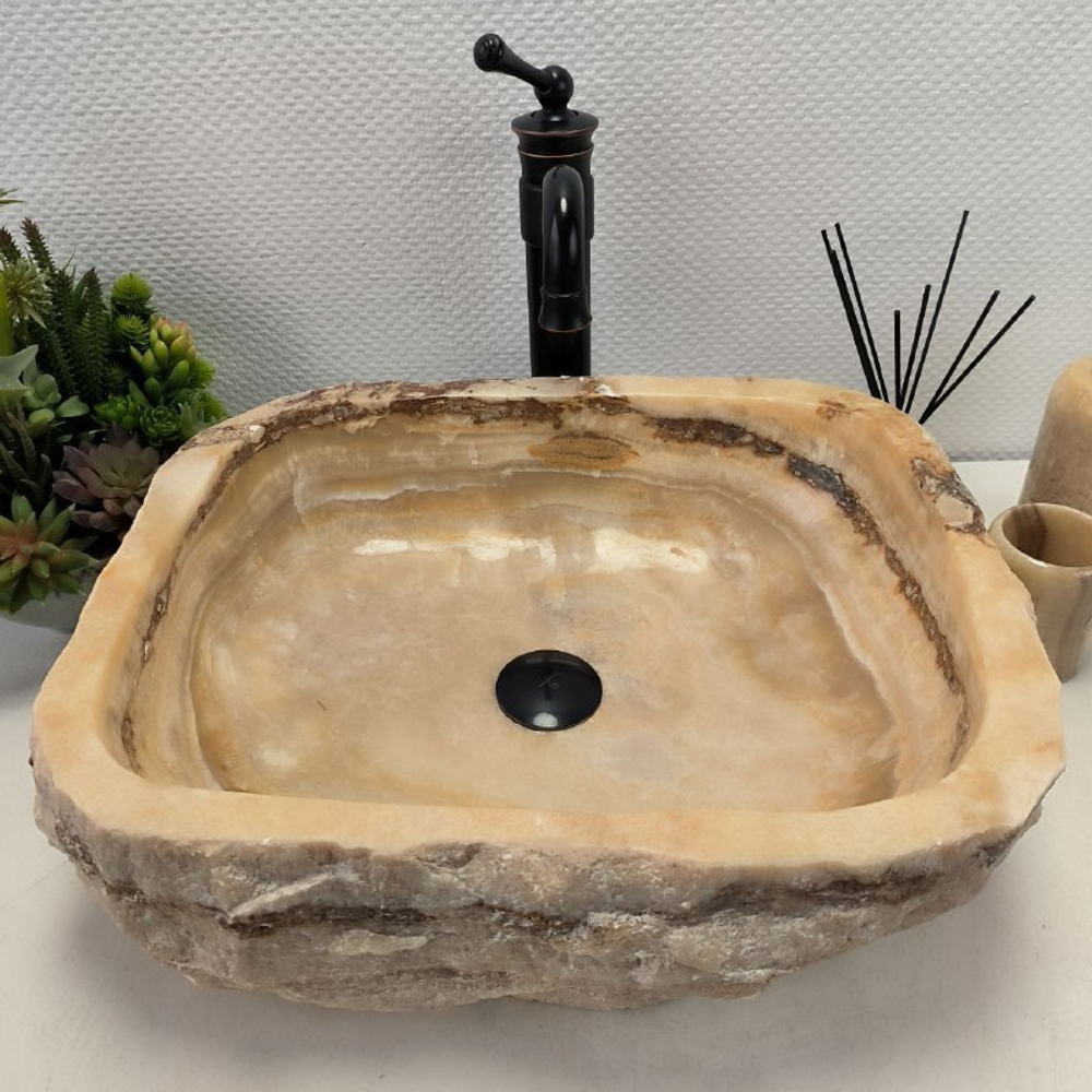 Раковина из оникса Erozy Yellow EO-62298 49*40*15 0099