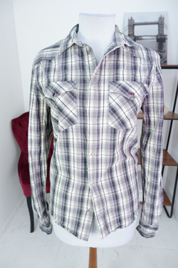 Рубашка в клетку повседневная 44 размер