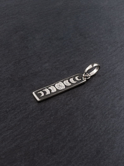 Кулон прямой с Фазами луны из серебра