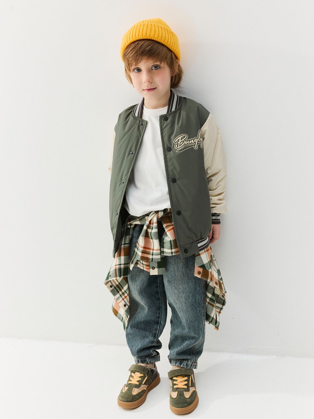 Бомбер с утеплителем "Папоротник"