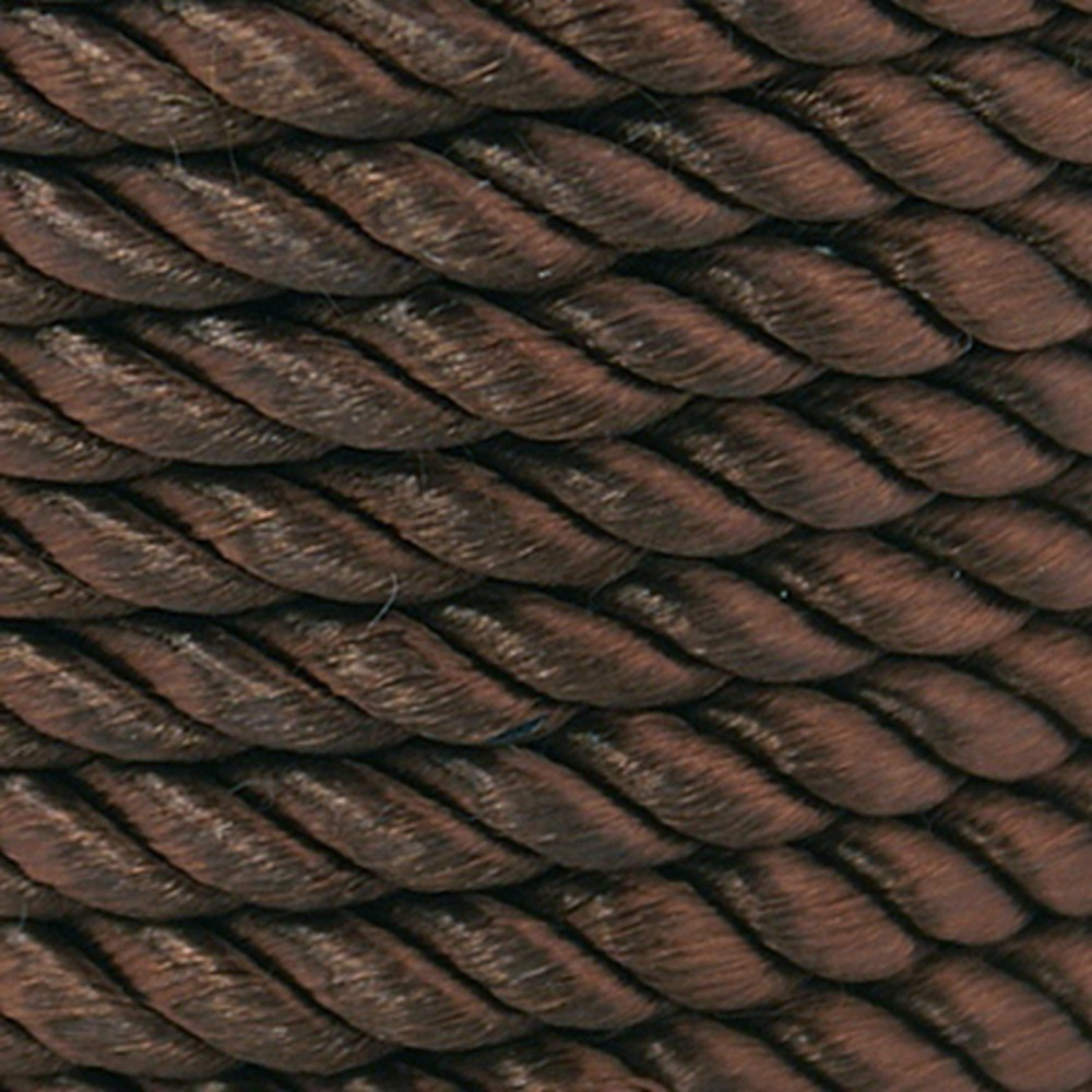 Шнур витой 5мм, коричневый(1м)